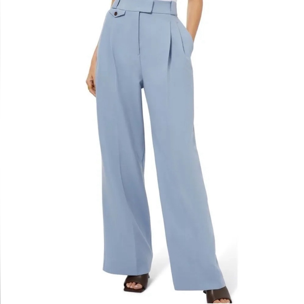 NEW Shona Joy High Waisted Tailored Pant Size 6 Chalk Blue Irena NWT Revolve